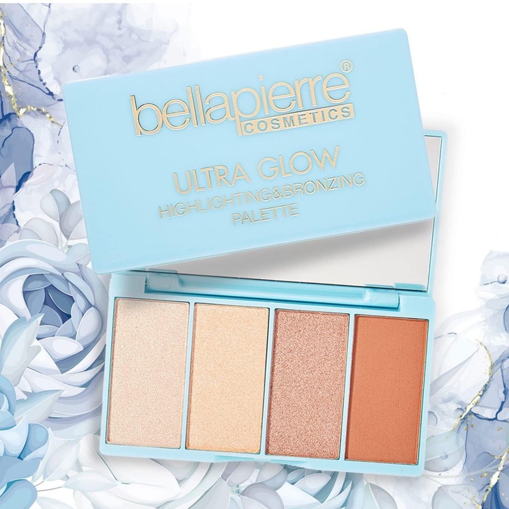NEW BELLAPIERRE COSMETICS ultra glow highlighting & bronzing palette